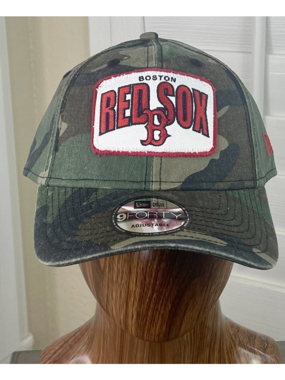 New Era 9Forty MLB Boston Red Sox Woodland Camo Gameday Adjustable Hat - NWT